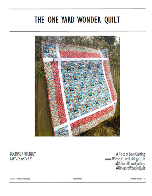 One Yard Wonder Quilt Pattern