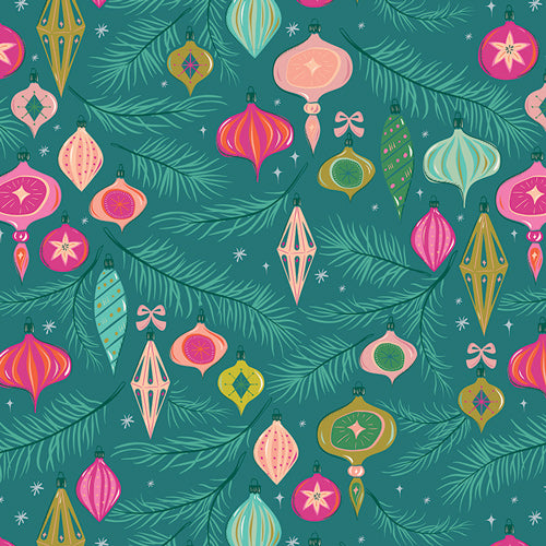 Jingle All The Way Spruce from the Christmas in Colour range by Art Gallery Fabrics