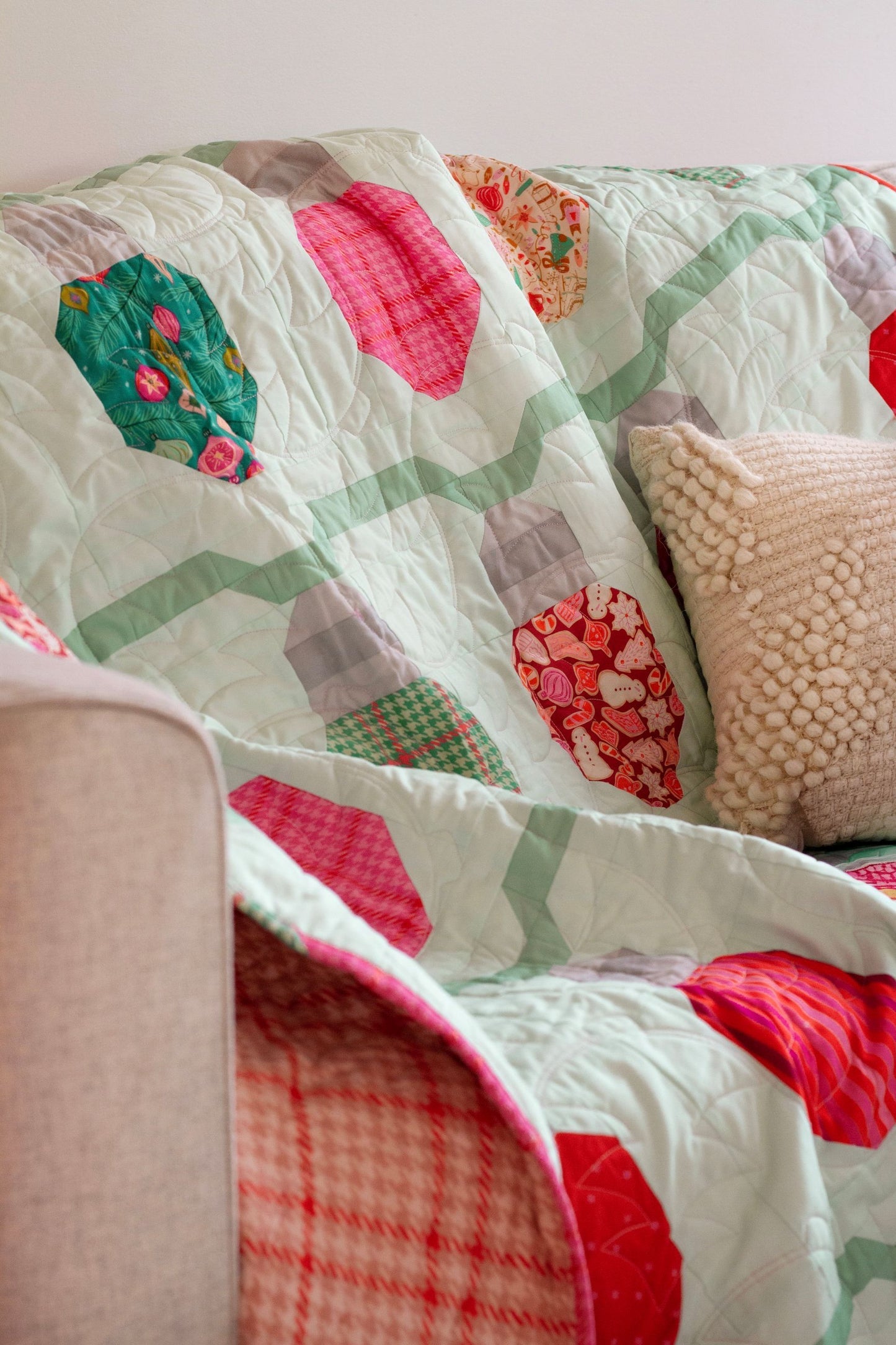 Let It Glow Quilt by A Stitch is a Stitch Quilt Co., EVERGREEN VERSION Quilt Kit