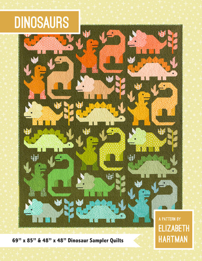 Elizabeth Hartman Dinosaurs Quilt Pattern Book