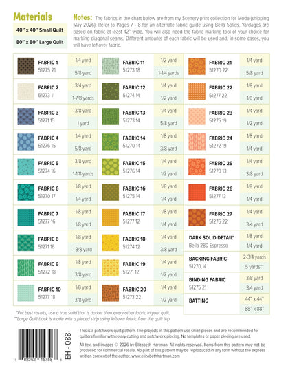 Elizabeth Hartman Outdoors Quilt Pattern Book