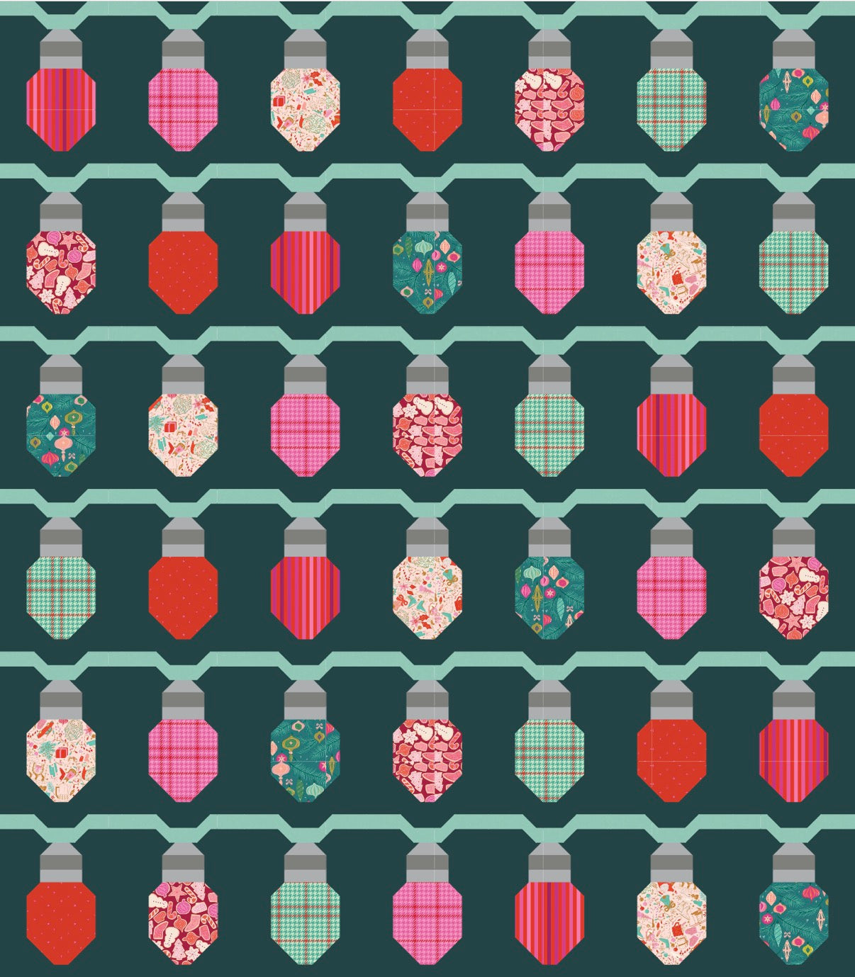 Let It Glow Quilt by A Stitch is a Stitch Quilt Co., EVERGREEN VERSION Quilt Kit