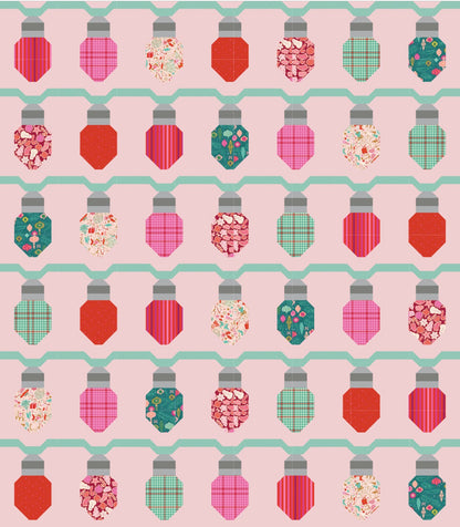 Let It Glow Quilt by A Stitch is a Stitch Quilt Co., COTTON CANDY VERSION Quilt Kit