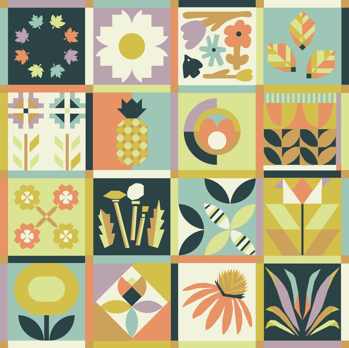 Modern Botanical Sampler 2026 Quilt Kit