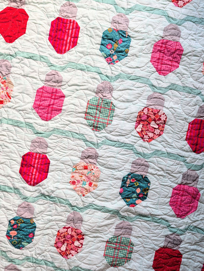 Let It Glow Quilt by A Stitch is a Stitch Quilt Co., EVERGREEN VERSION Quilt Kit