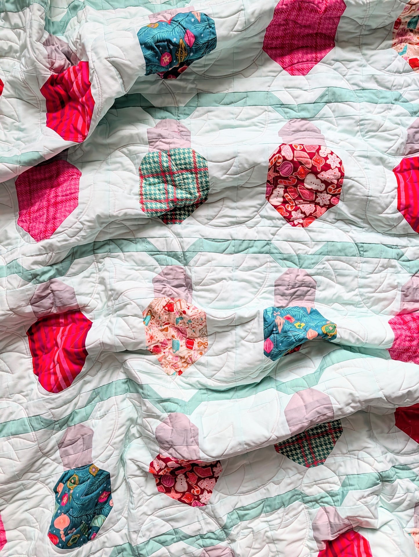 Let It Glow Quilt by A Stitch is a Stitch Quilt Co., EVERGREEN VERSION Quilt Kit