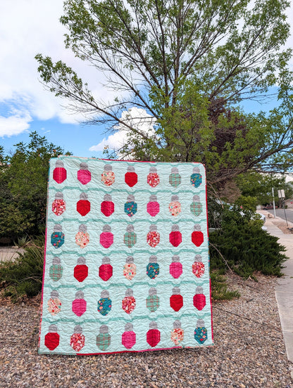 Let It Glow Quilt by A Stitch is a Stitch Quilt Co., EVERGREEN VERSION Quilt Kit