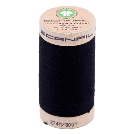 Scanfil Organic Cotton 4808 Jet Black 300yds