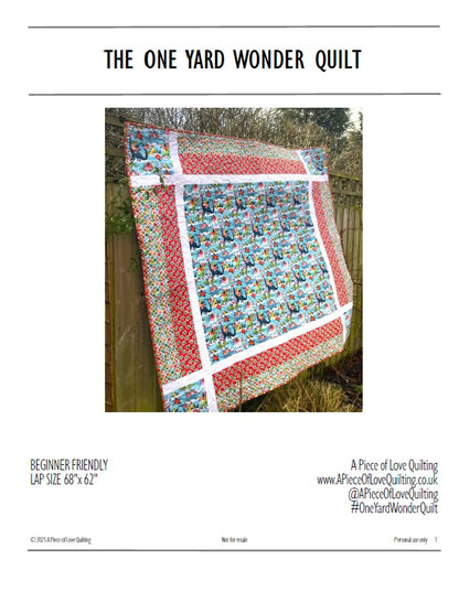 One Yard Wonder Quilt Pattern