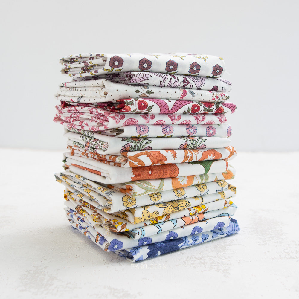 Indian Block Prints Cottage by Fableism 16 FQ Bundle