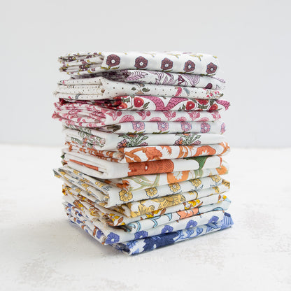 Indian Block Prints Cottage by Fableism 16 FQ Bundle