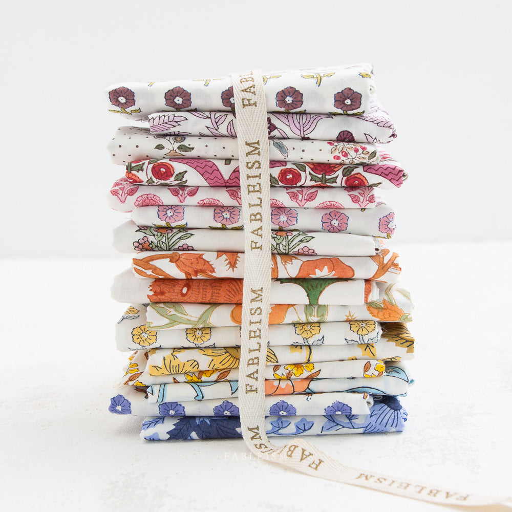Indian Block Prints Cottage by Fableism 16 FQ Bundle