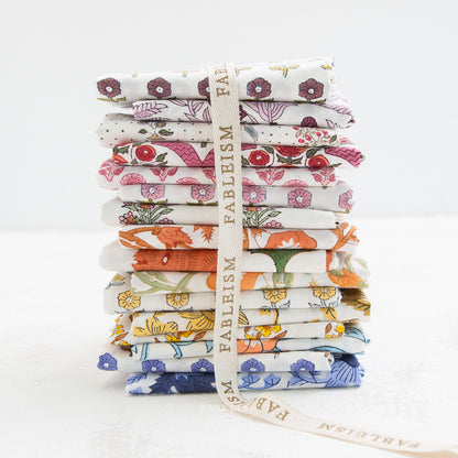 Indian Block Prints Cottage by Fableism 16 FQ Bundle