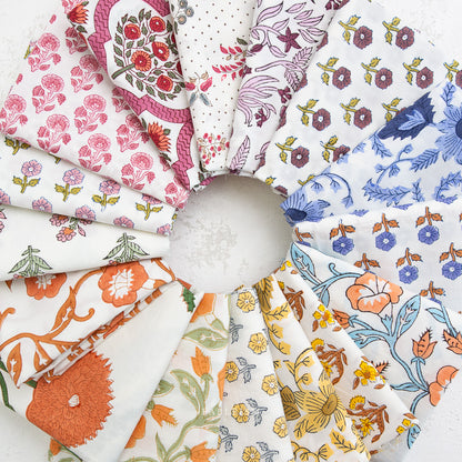 Indian Block Prints Cottage by Fableism 16 FQ Bundle