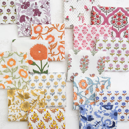 Indian Block Prints Cottage by Fableism 16 FQ Bundle